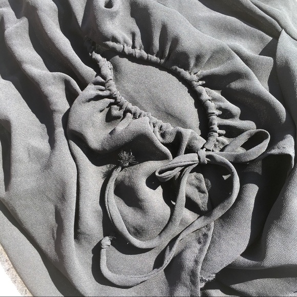 🐞 Sheer Black Coverup with Tie Detail Sleeves - Picture 5 of 8